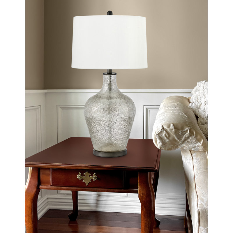Crotone 31 in. Gunmetal and Mercury Glass Table Lamp
