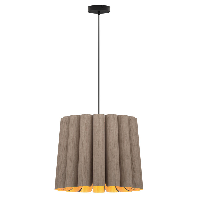 Luminaire suspendu unique à 1 lumière Renata, Chêne gris
