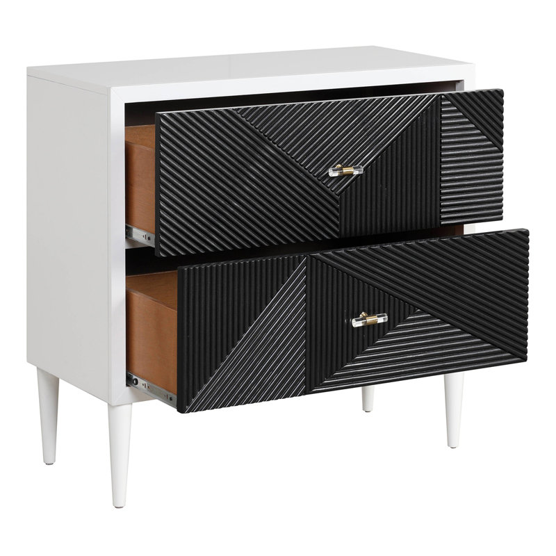 Accent Nightstand With 2 Drawers