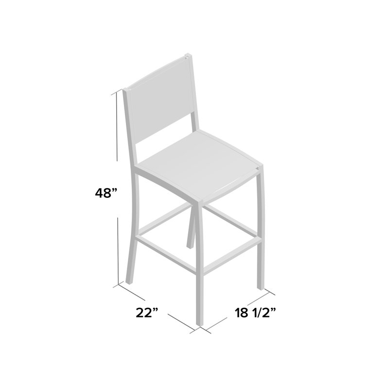 Travira Outdoor Bar Stool, Bellows