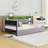 Upholstered Daybed with Twin Trundle, Multi-Functional Storage, USB Ports, and LED Lighting-105413347-105413341
