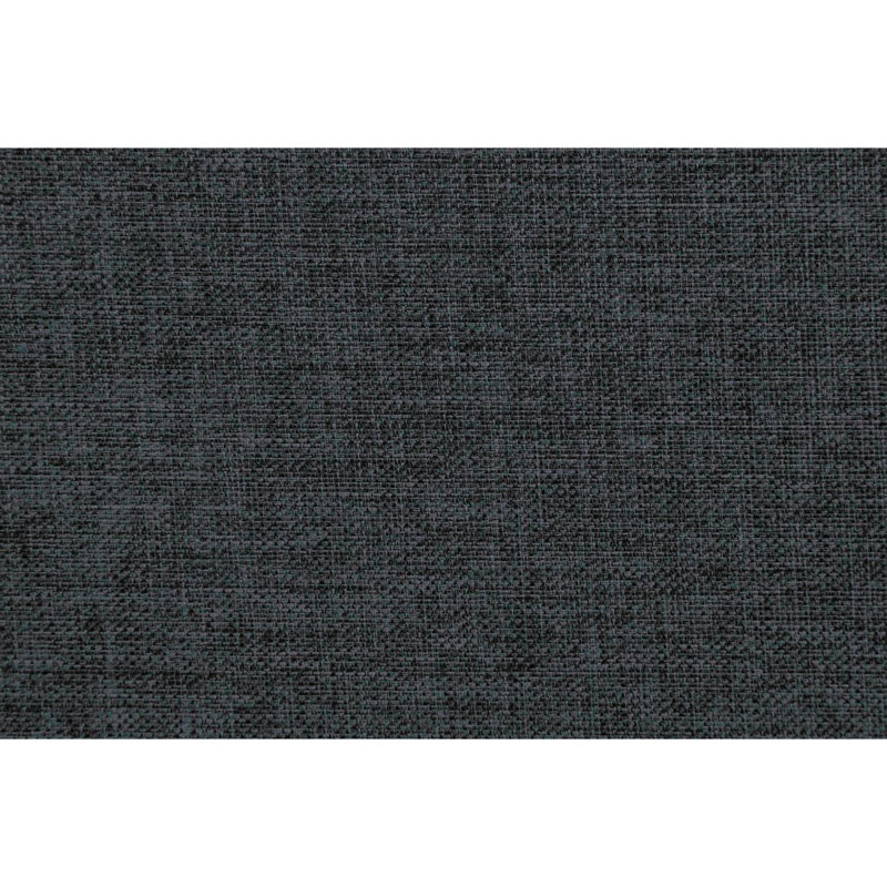 En polyfibre noir avec des pieds en bois massif pour un confort de salon contemporain, H 30,87 po x l 72,01 po x P 32,89 po