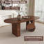 Ensemble de table de salle à manger à double piédestal avec 4 à 6 chaises rembourrées Farmhouse-1600568597-1600568599-1600568600