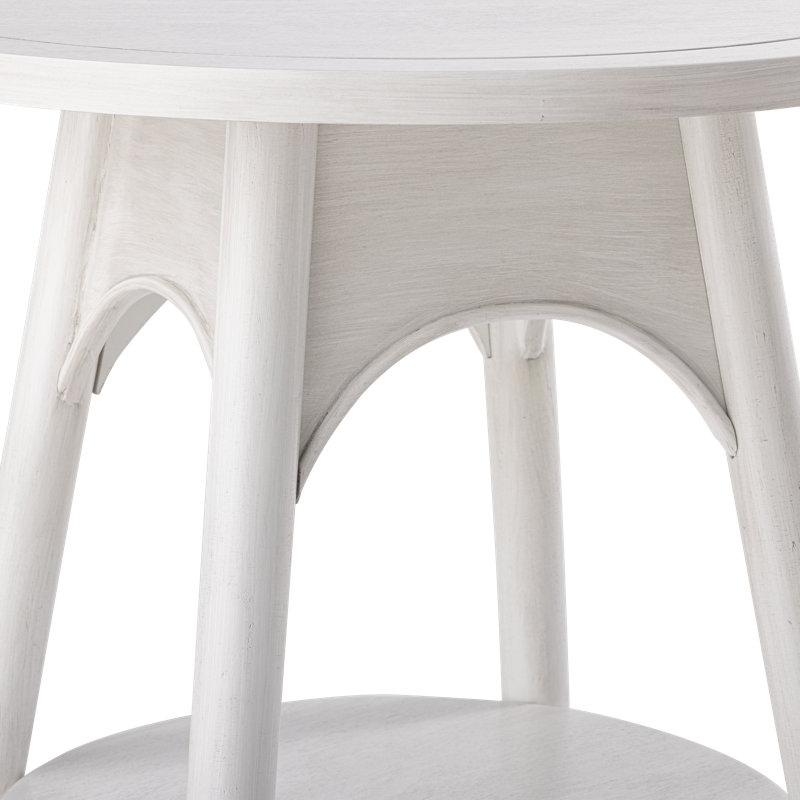 Table de bout ronde moderne avec tablette