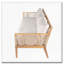 Ensemble de canapé de patio 5 pièces en bois d'acacia