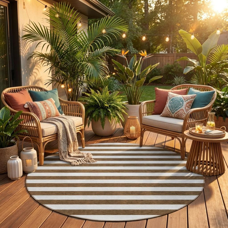 Tapis d'intérieur rond 8 po