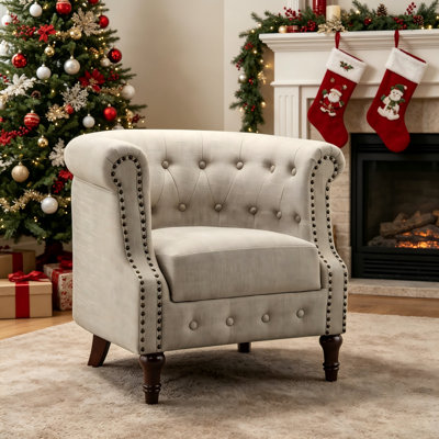 Fauteuil d'appoint douillet moderne avec siège rembourré doux Cozy