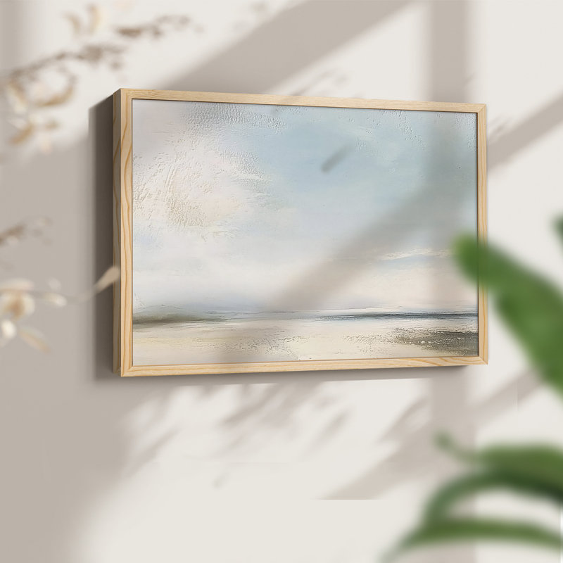 Série abstraite - CXI - Reproduction encadrée - Restickable, Naturel, H 22 po x l 28 po