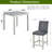 5 Piece Counter Height Table Set, Wooden Kitchen Table Set With Square Table And 4 Upholstechairs, Counter Height Dining Table With Crystal Decoration And Chair Set