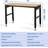60" Adjustable Height Workbench with Power Outlet, 2000LB Capacity Heavy Duty Work Table