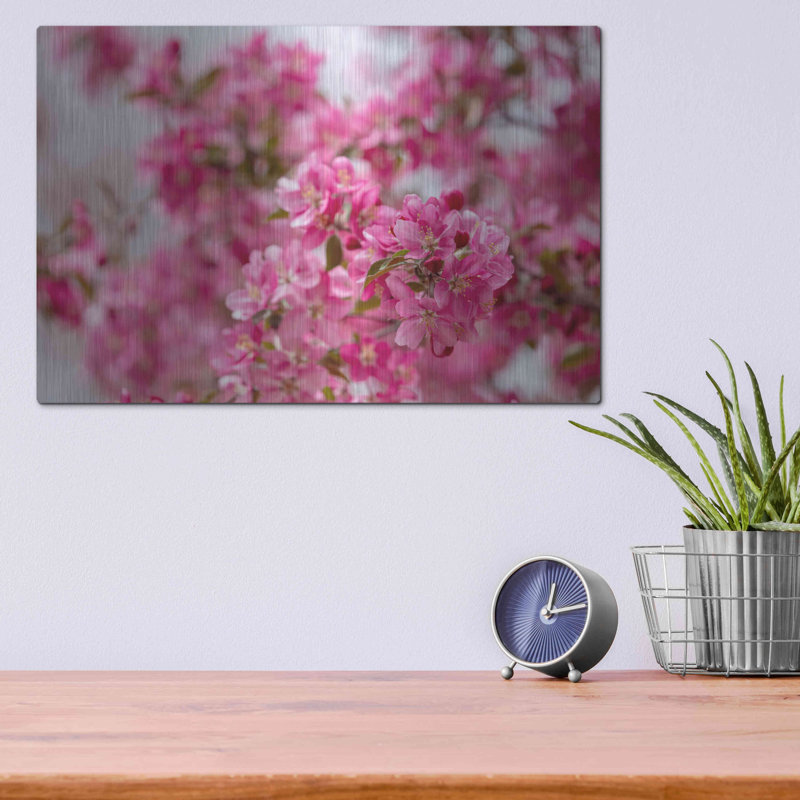 " Pink Floral " Print, 12" H x 16" W