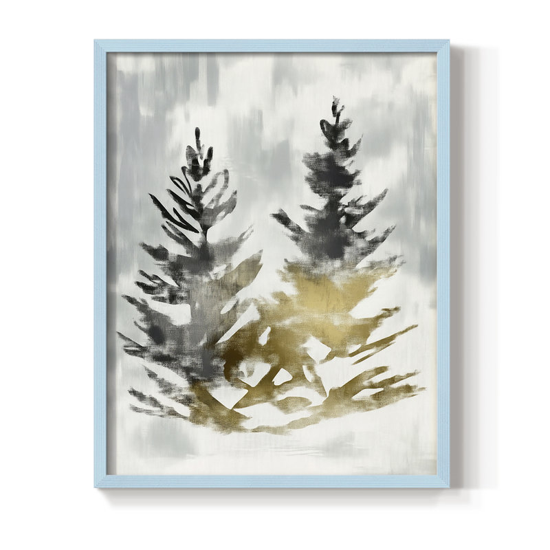 Reproduction encadrée - bois massif, Bleu, H 15 po x l 12 po
