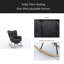 Chaise berçante en tissu avec repose-pieds Teddy-745856774