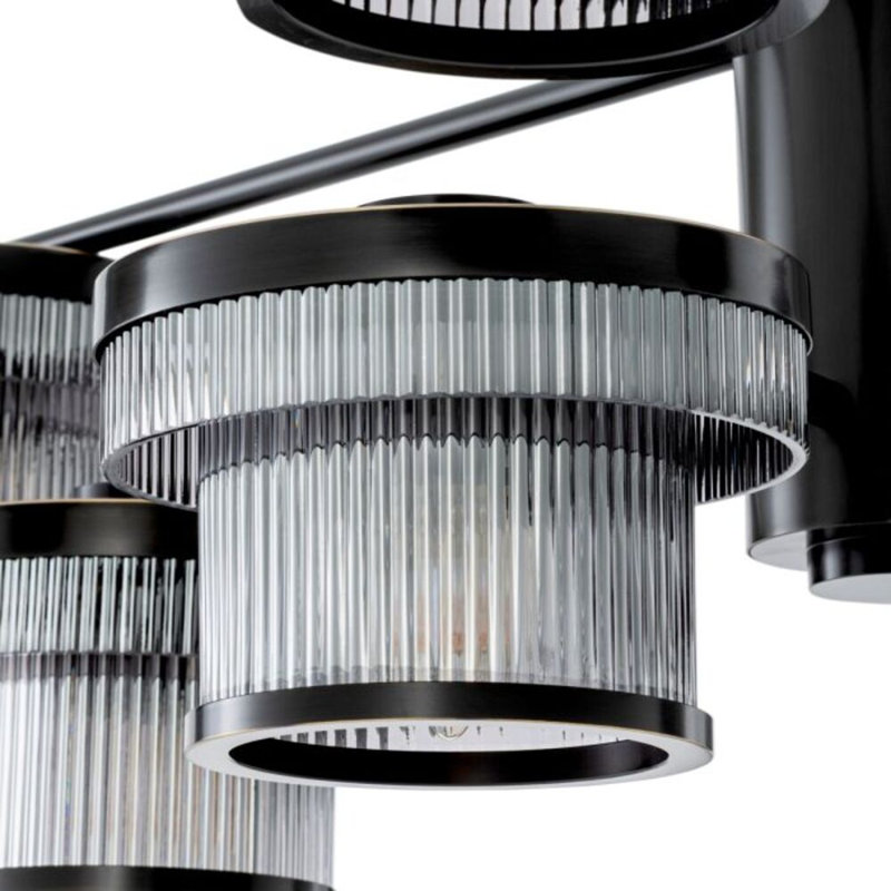 CDJ Chandelier Andromeda smoke glass, Bronze