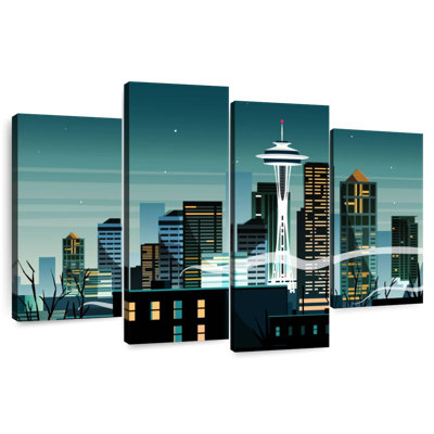 Paysage de nuit Sirci Seattle City
