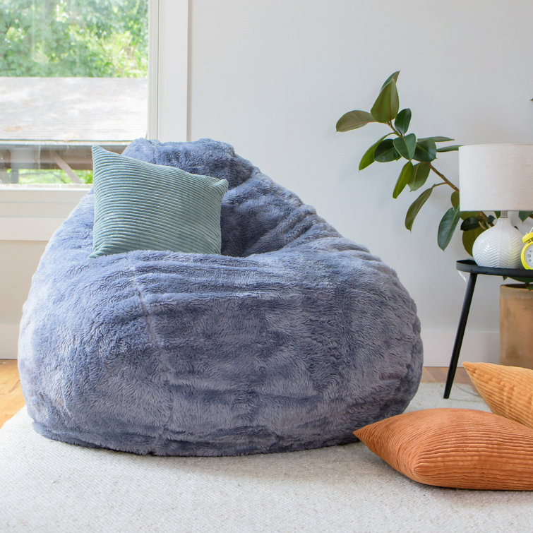 Big Joe Large Teardrop Foam Filled Bean Bag Chair with Soft Removable Cover