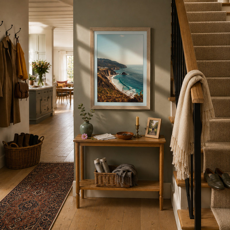Clifftop Vista Coastal - Print, Oak, A4 - 29.7 x 21.0 cm