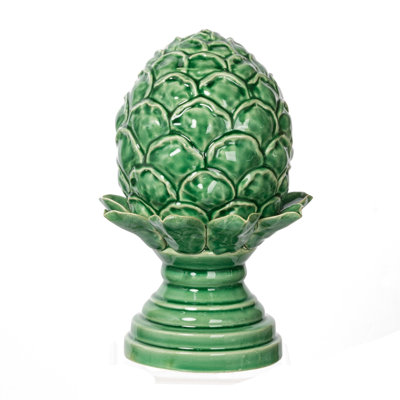 6X6x9.5" Helsa Artichoke Accent, Medium-Green