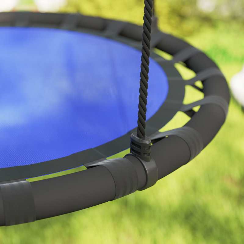 Saucer Tree Swing for Kids, 39 inch Round Flying Swing Seat, Blue