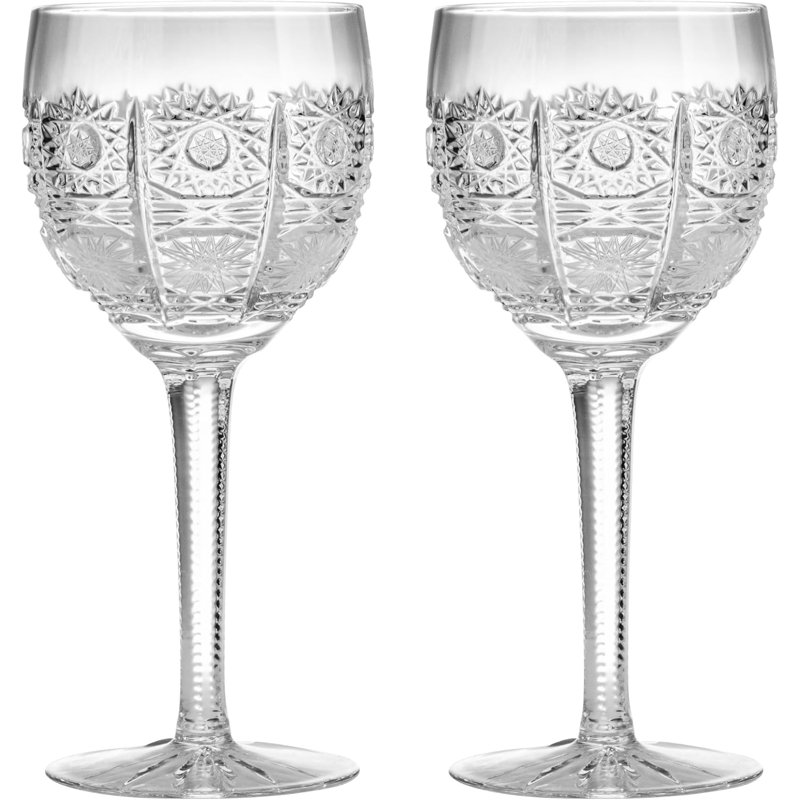 Baudilio 7 oz. Ensemble de verres à vin en cristal rouge