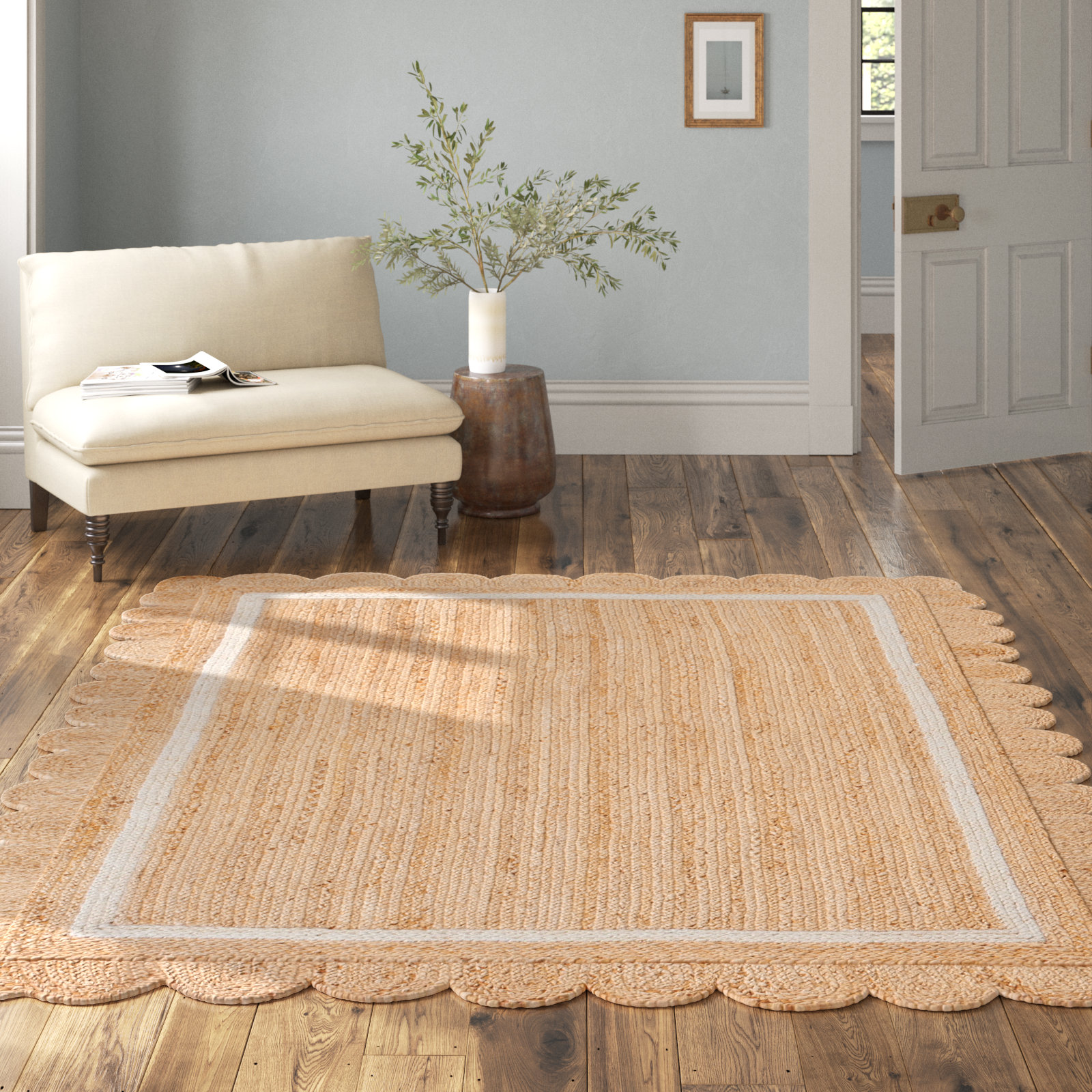 Inaki Flatweave Jute Rug, Square 4'