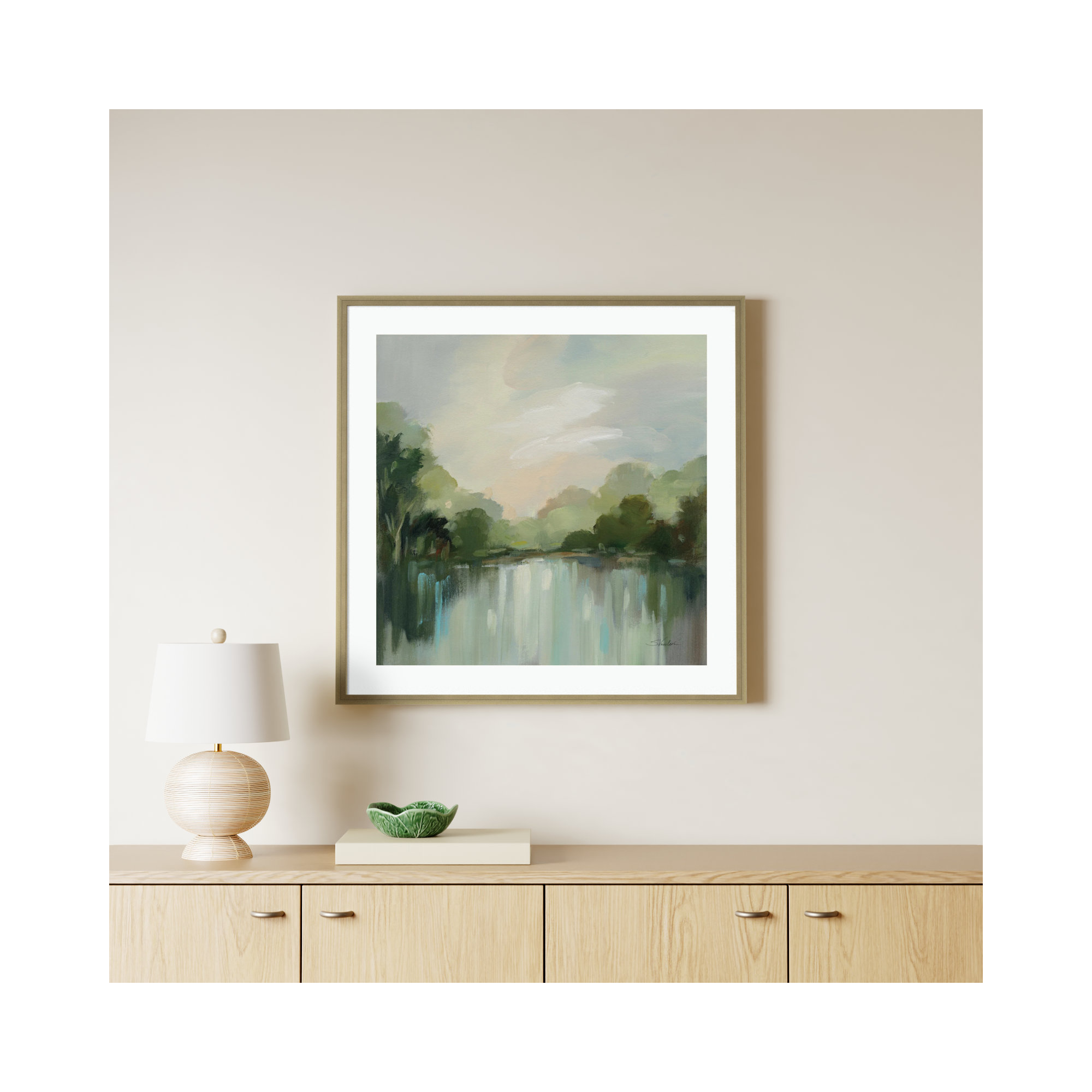 Cool Spring Day by Silvia Vassileva, Champagne, 33" H x 33" W