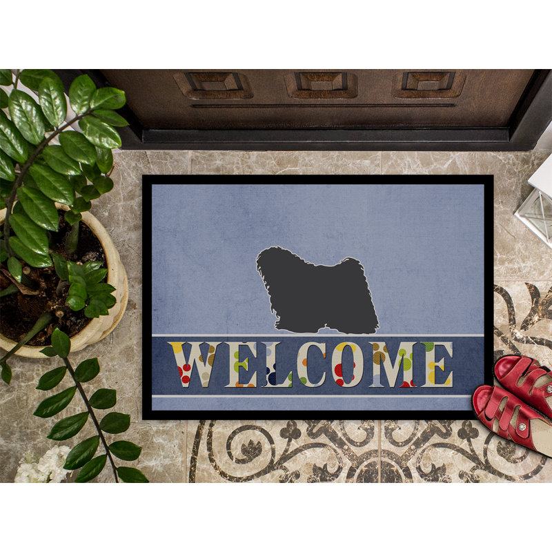 Puli welcome 27 po x 18 po tapis de porte extérieur antidérapant