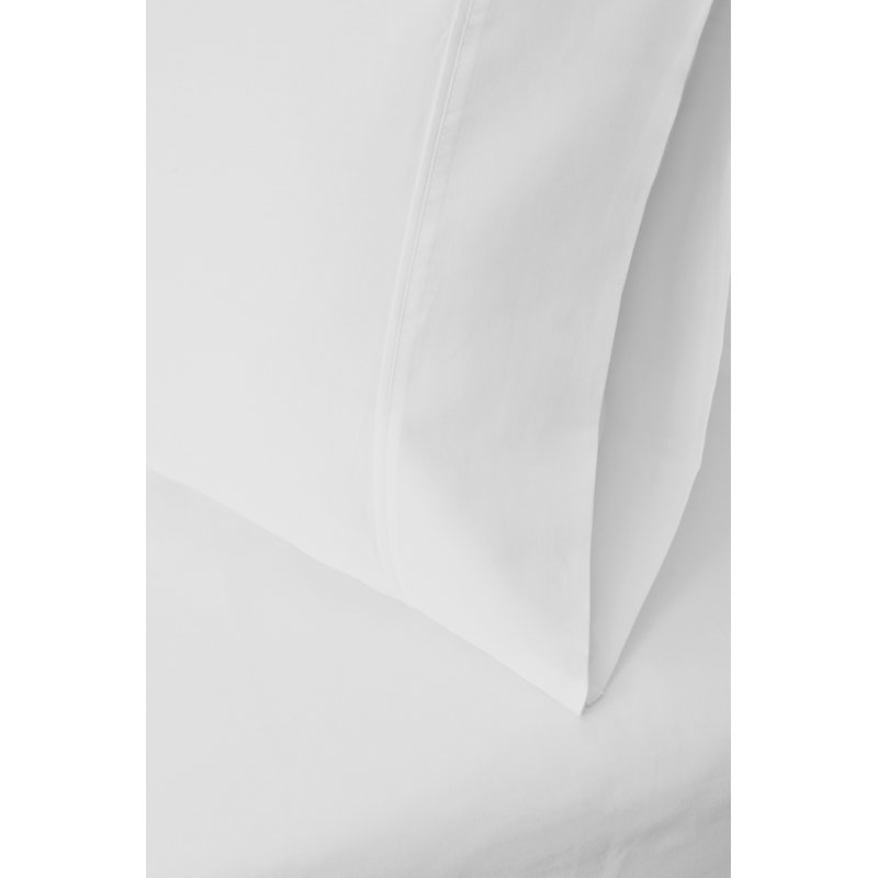 Ensemble de taie d'oreiller 100% coton 300 fils 300 fils, Très grand lit, Blanc