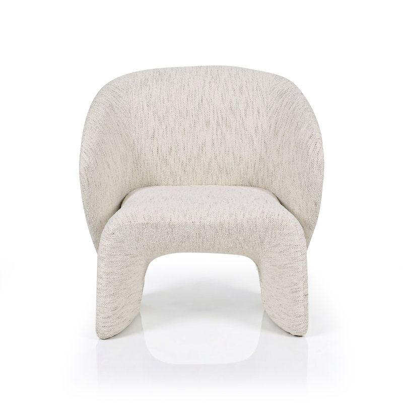 Fauteuil d'appoint rembourré à dossier bas Premier, Beige