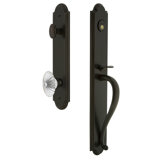 Handleset with Single Cylinder Deadbolt and Door Knob and Rosette