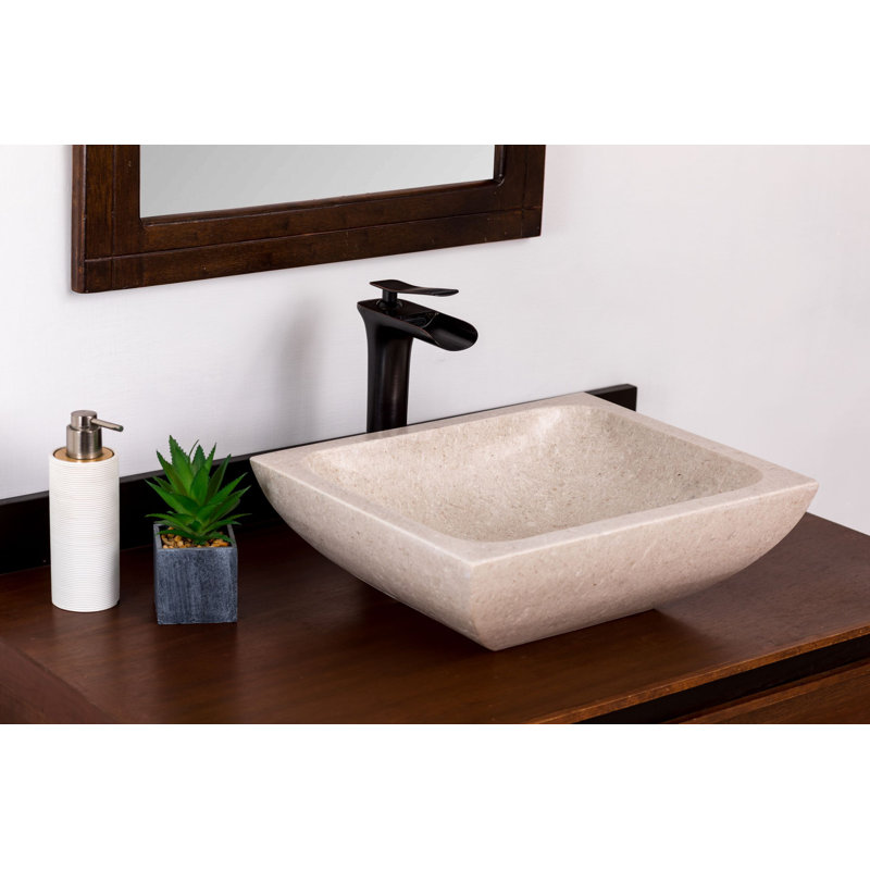 Ojinaga Stone Rectangular Vessel Bathroom Sink