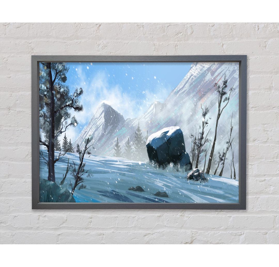 The Snowy Mountain Dust - Einzelner Bilderrahmen Kunstdrucke auf Leinwand