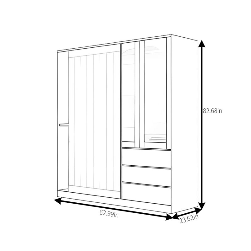 Beachwood, 83" H x 63" W x 24" D