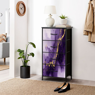 purple and gold dresser Mid Century Traditional Dresser in Ruby main image 0
