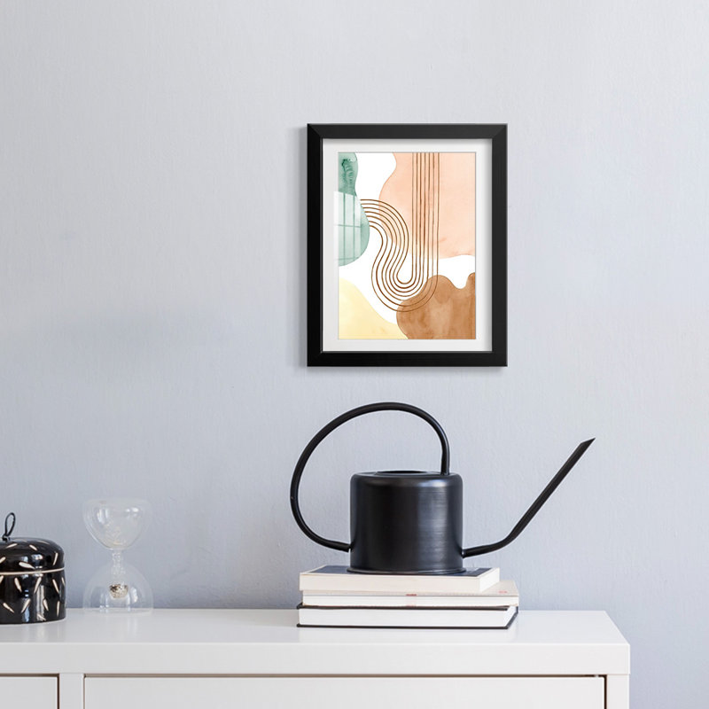 Spring Shapes II -Framed Print, 28.5" H x 20.5" W, Black