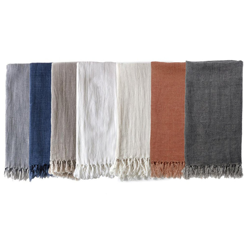 Montauk Hand Woven Blanket, 50" W x 60" L, Cream