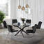 Round Glass Top Metal Base Dining Table-105900686-105900685