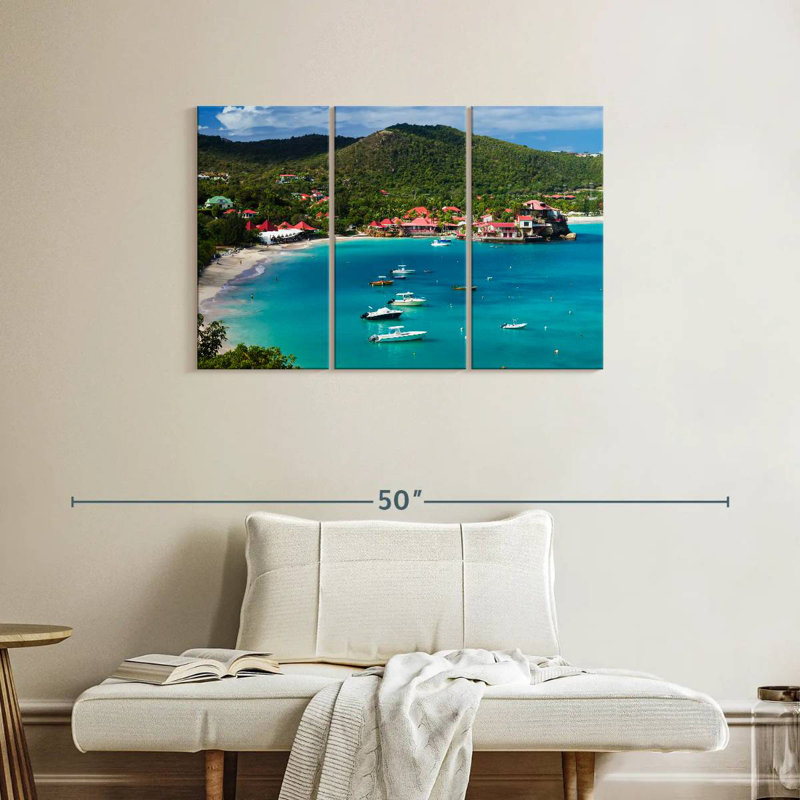 Baie de Saint Jean à Saint-Barth, H 24 po x l 38 po