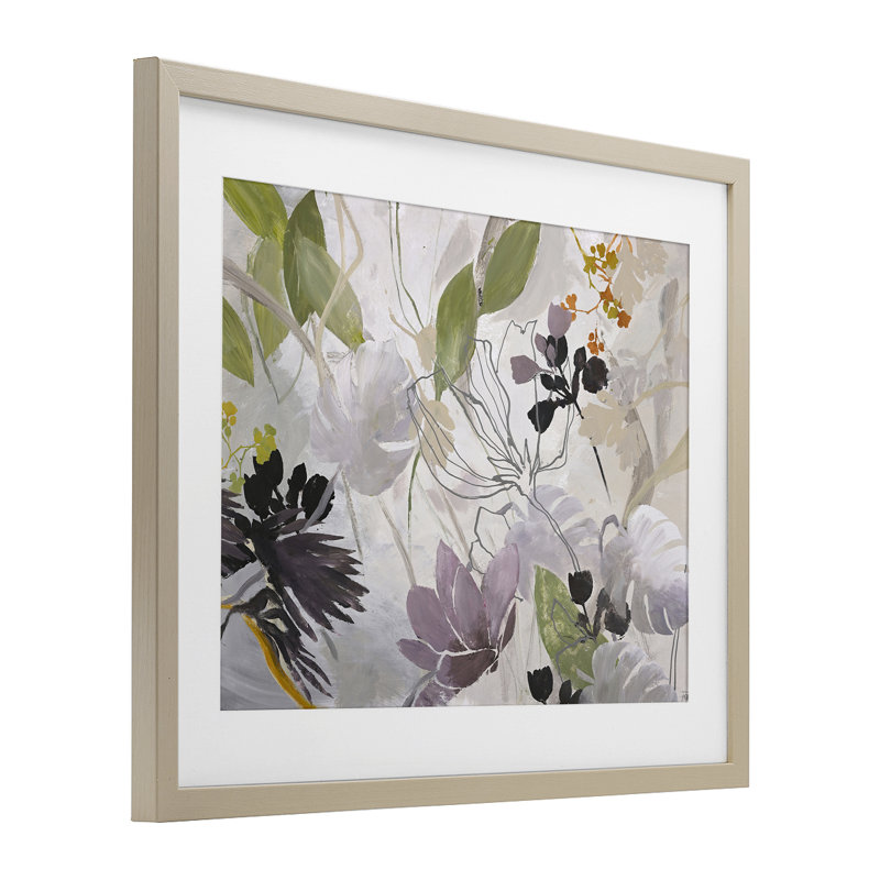 «Soft Spring Organic Flora», reproduction d'art sous verre encadrée par Design Fabrikken, Cadre de récolte en pin