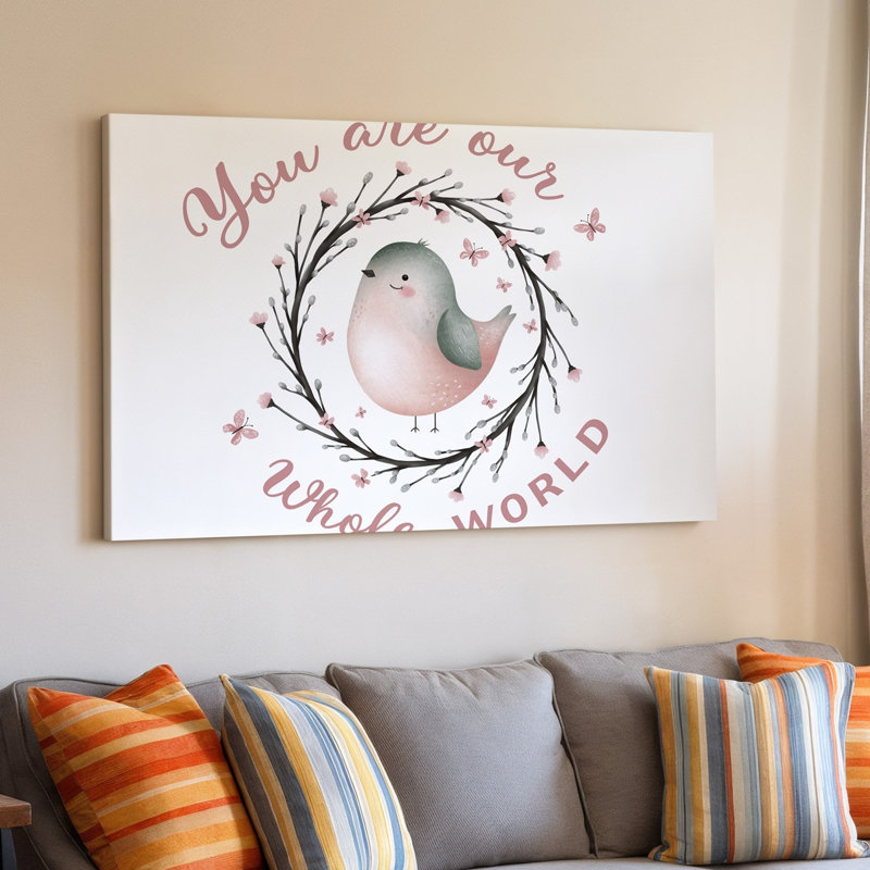 Reproduction d'art sur toile, "Pépinière" avec un doux pastel rond, H 30 po x l 30 po