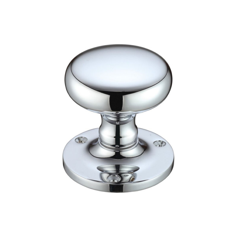Passage Door Knob, Polished Chrome