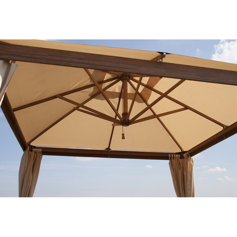 Levante 10 Ft. W x 10 Ft. D Solid Wood Patio Gazebo, Harvest Wheat
