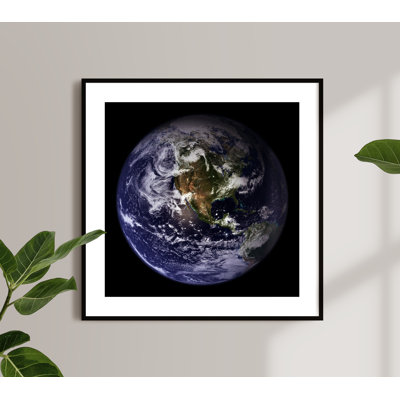 Earth from Space 1 Piece Single Picture Frame Wall Art