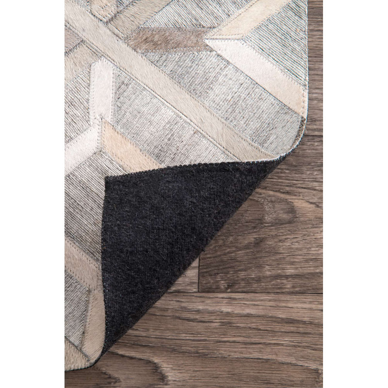 Tapis gris touffeté à la main Cecilia, Rectangle 8 pi x 10 pi