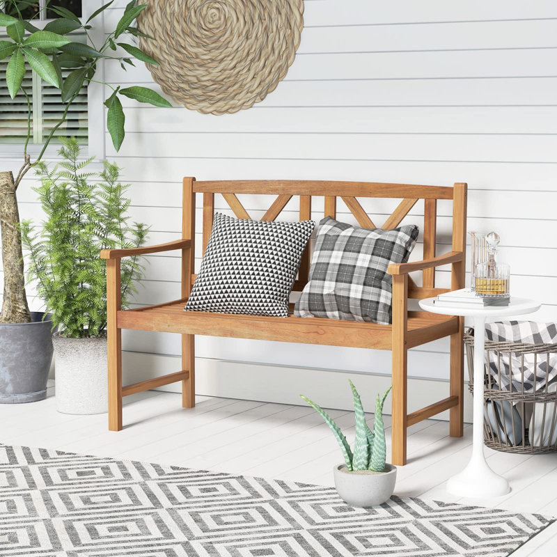 Hoopa Solid Wood Acacia Outdoor Bench