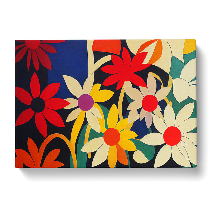 An Extravagant Abstract Flowers - Wrapped Canvas Print, 35cm H x 50cm W x 3cm D