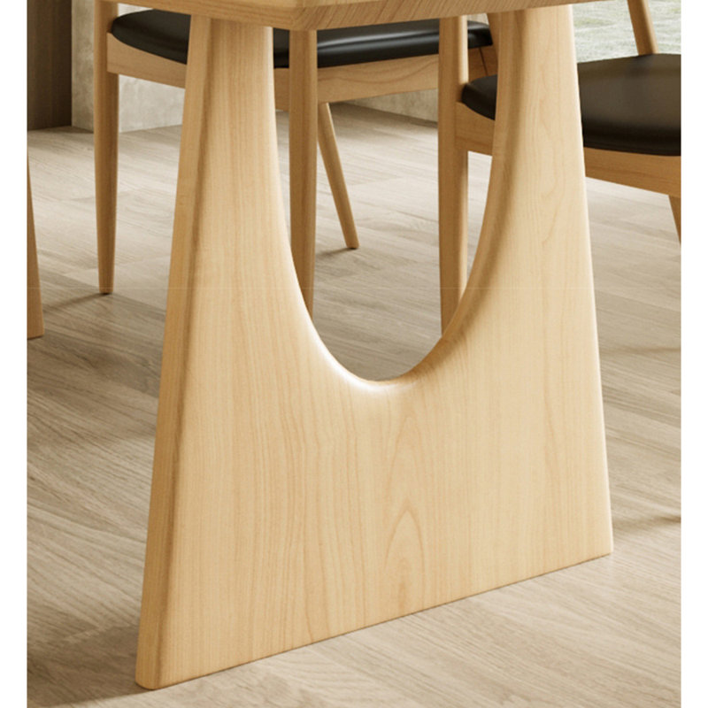Modern simple solid wood dining table set., 29.5”H x 62.9”L x 27.5”W