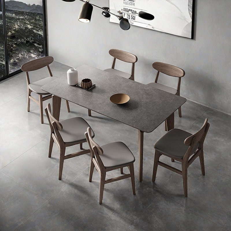 Table de salle à manger rectangulaire moderne, H 29,53 po x L 70,87 po x l 35,43 po