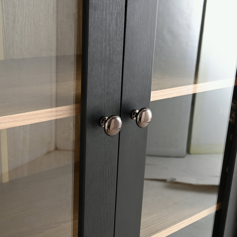 Armoire haute avec portes doubles en verre