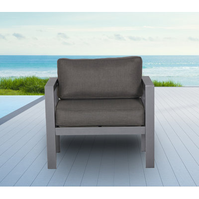 Chaise de terrasse avec coussins Aliyha
